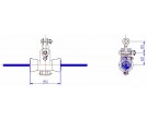 Suspension fitting for 100m span length