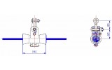 Suspension fitting for 100m span length