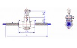 Suspension fitting for 100m span length